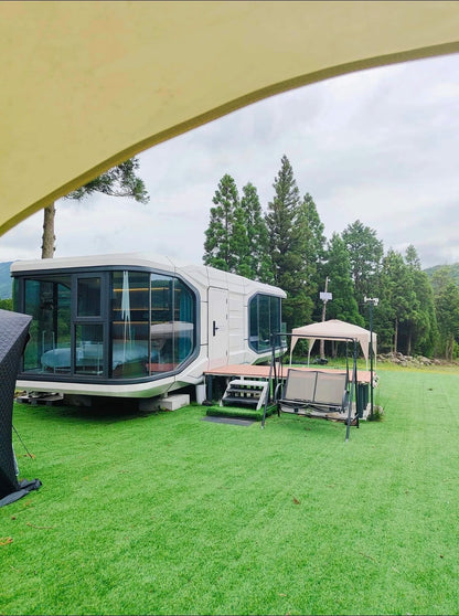 Customized Size Prefabricated Aluminum Alloy Capsule Hotel House Tony Space Vacation Project Chinese Design Container Houses
