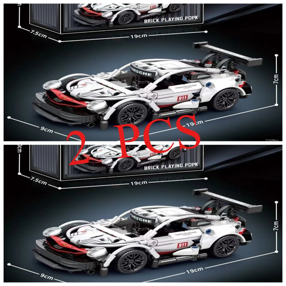 Popular 911-488GTE Collection Champion GT Racing Building Block Model Decorations Mechanical Super Brick Puzzle Adult Ceremony!