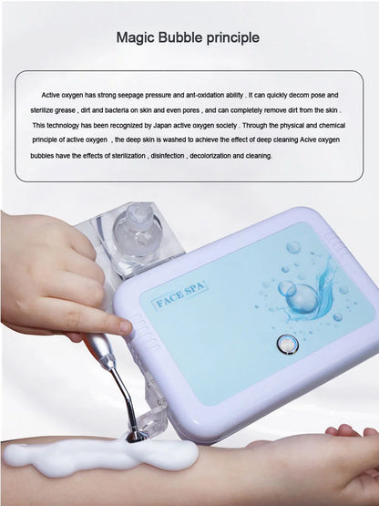 Oxygen Magic Bubble Machine Facial Cleansing Instrument Deep Clean Remove Mites Whitening Rejuvenation Face Care SPA BeautySalon