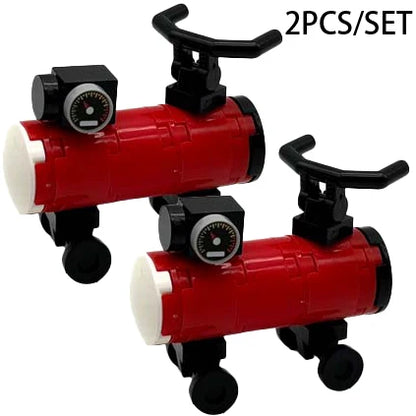 MOC Fuel Gas Tank Building Blocks Kit Wine Barrels Goods Container Forklift Bricks Toys Boys Gift