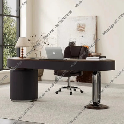X36 C Modern Storage Computer Desks Luxury Elegant Adult Notebook Gaming Desk Office Executive Wooden Escritorio Ordenador Furni