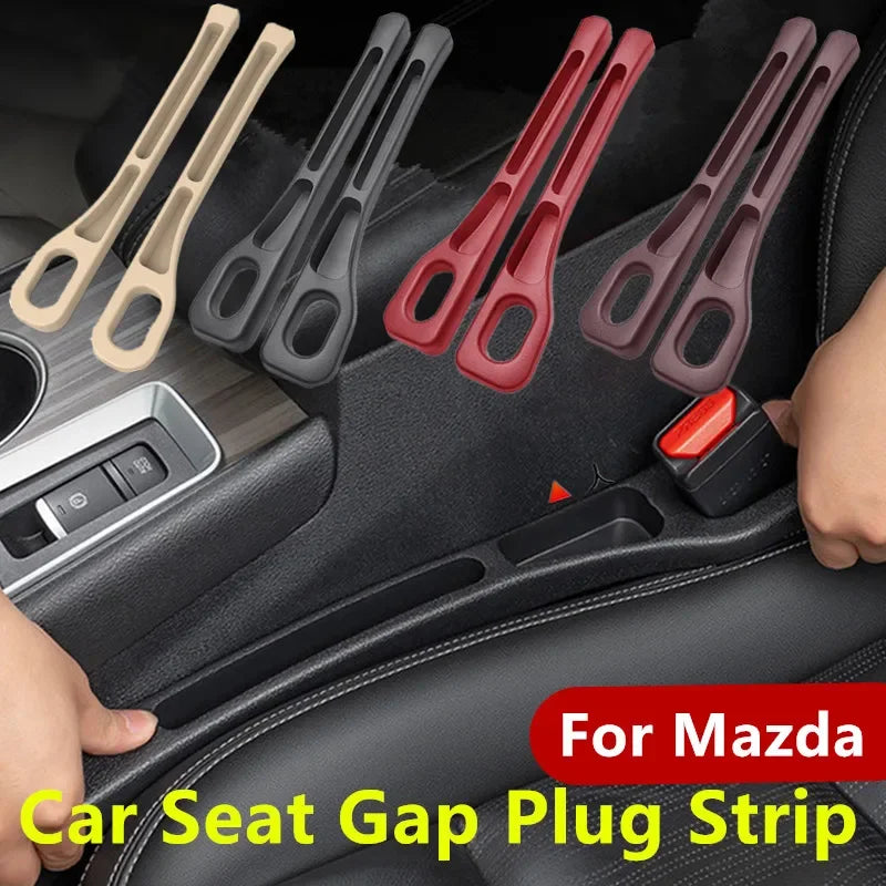 2Pcs Car Seat Gap Leak For Mazda 2 3 6 Atenza Axela Demio CX-5 CX5 CX-3 CX-9 MX5 Accessory Proof Sealing Strip, Seam Storage Box