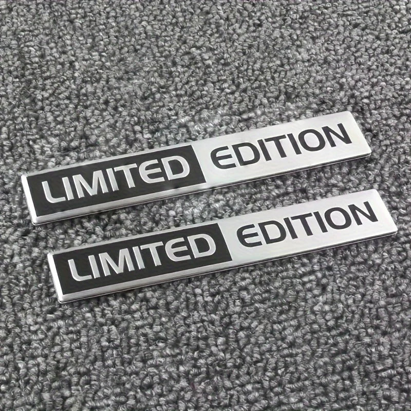 2PCS Metal Limited Edition 3D Car Body Badge Sticker Trunk Fender Emblem Decal Accessorie For Car Motorcycle Bike