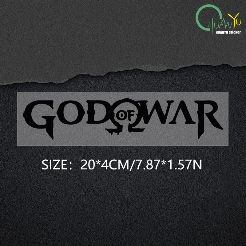 God of War Game Logo Car Stickers Personality Decal Sunscreen Die Cut Refrigerator Helmet Car Accessories