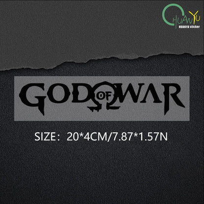 God of War Game Logo Car Stickers Personality Decal Sunscreen Die Cut Refrigerator Helmet Car Accessories