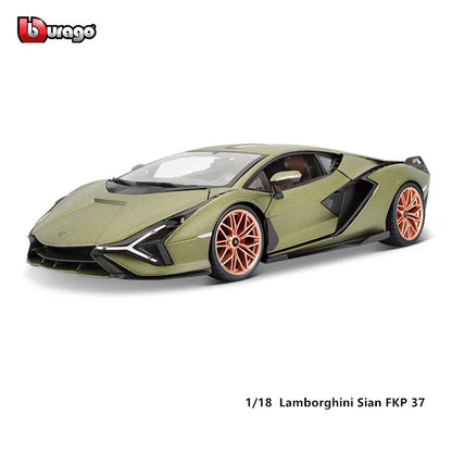 Bburago 1:18 Scale Lamborghini Sian FKP 37 Alloy Luxury Vehicle Diecast  Cars Model Toy Collection Gift