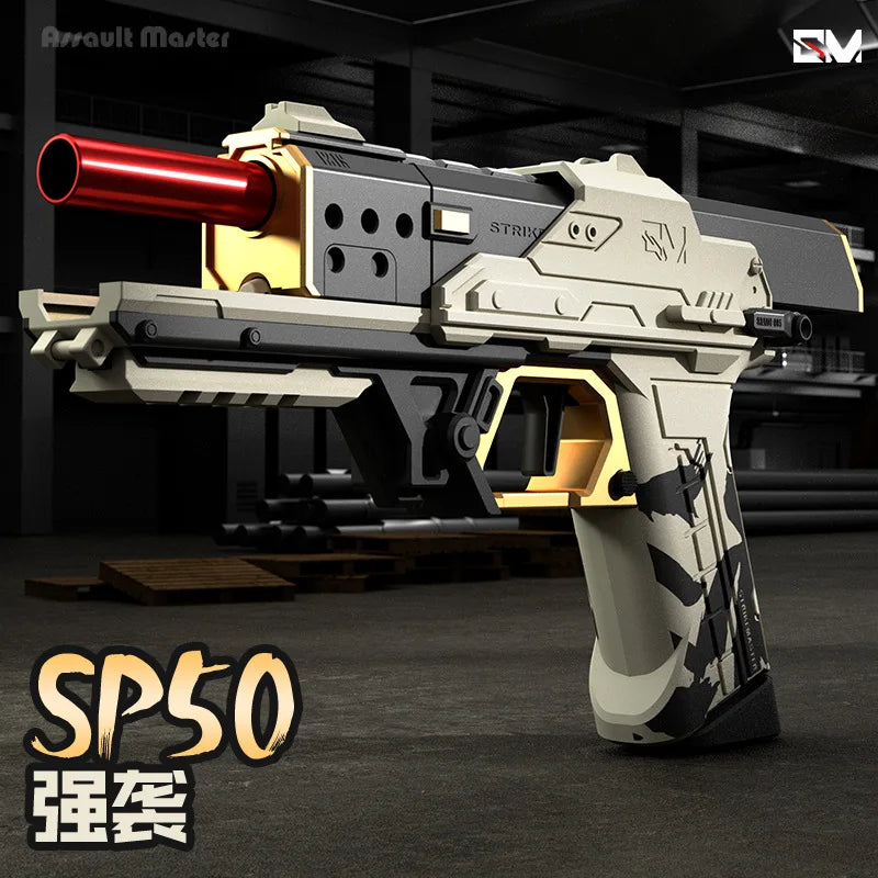 Nylon alloy assault master SP50 soft bullet gun can fire toy gun for  to fight hand gunner