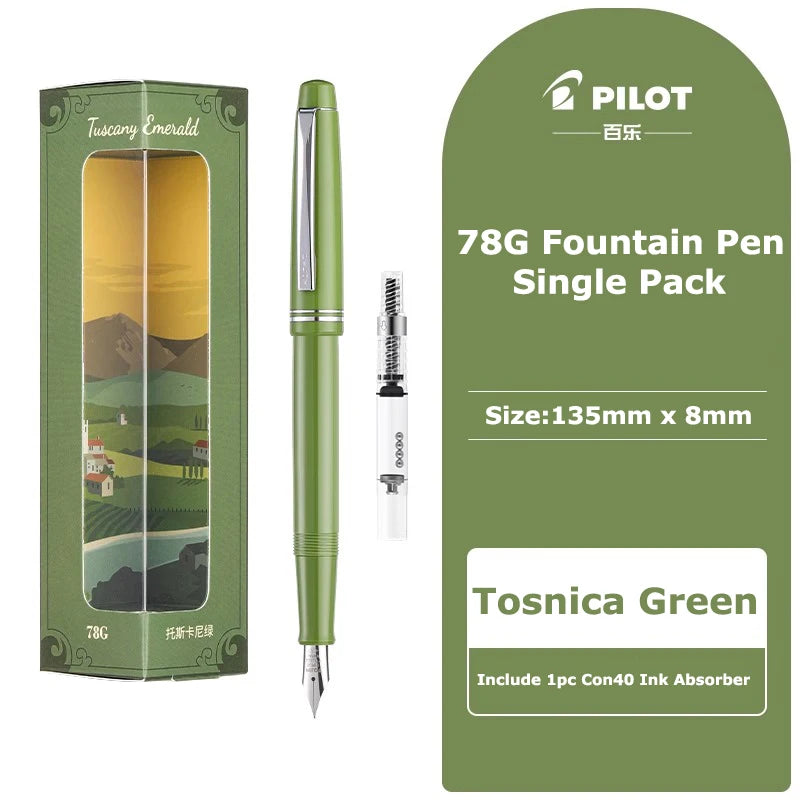 Pilot 78G Luxury Fountain Pen Set,22K Gold-Plated Nib Smooth Writing EF/F/M Calligraphy Pen Perfect Gift for Writer&Professional