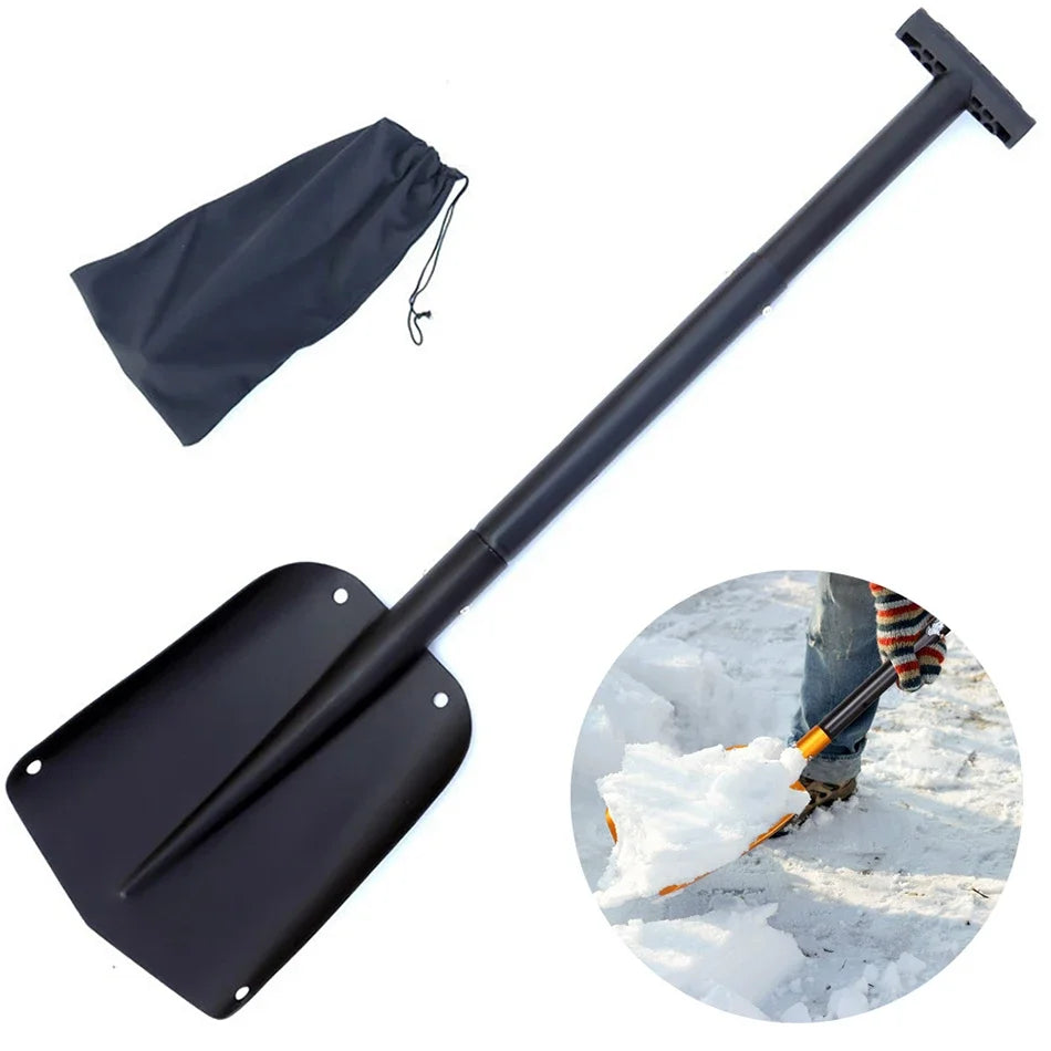 Retractable Outdoor Snow Shovel Aluminum alloy Ice Shovel Winter Snow Remover Tool Camping Garden Folding Shovel Survival Tools