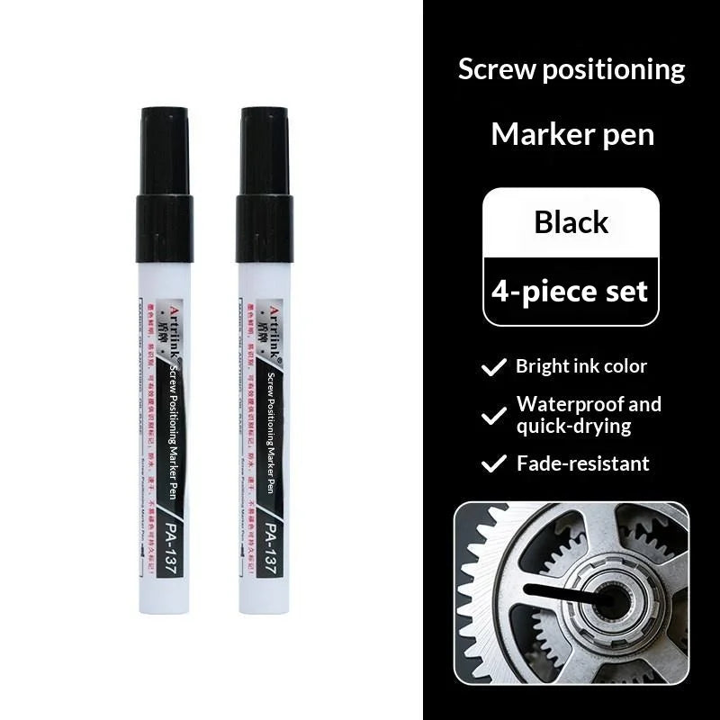 Screw Positioning Marker Pen Waterproof Quick Drying Permanent Marking Pen For Motorcycle Car Mechanical Maintenance Assembly