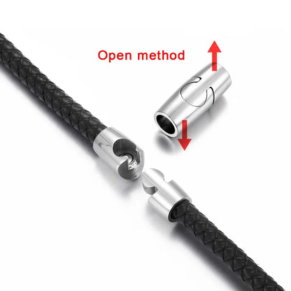 Stainless Steel Magnetic Clasp Hole 6mm 8mm Leather Cord Clasps Magnet Lace Buckle DIY Jewelry Making Bracelet Supplies