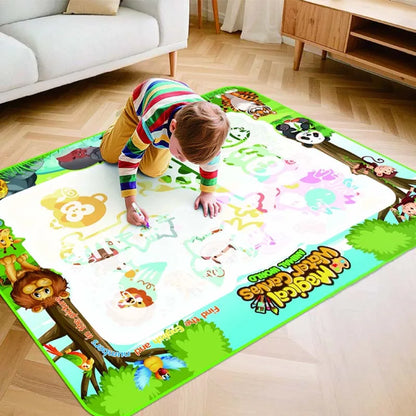 Magic Water Drawing Mat Extra Large Water Doodle Toy Set Painting Board Children Educational Toys Gift for Kids Multiple Size