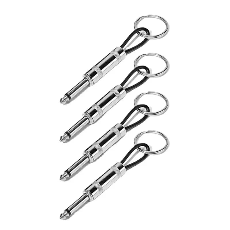 4pcs Wall Guitar Plug Keychain Vintage Amplifier Keychain Holder Key Rings Hanger Functional Key Shelf Hook Home Accessories