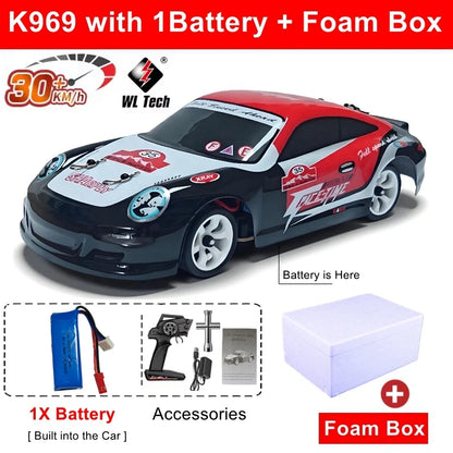 WLtoys 284191 284019-A Upgraded Gyro 1/28 RC Drifting Car 4WD High Speed Radio Control Model 2.4G Drift Racing Vehicle Mini Gift