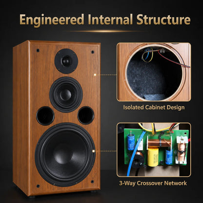 10 Inch Bookshelf Speaker 200W Monitor Speakers 6Ohm Bass Silk Film Tweeter F109 Speaker Fever Passive Sound Box 1Pc For Home