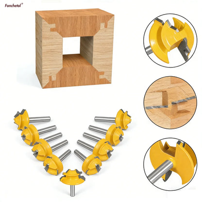 Carpentry tools paneling cutter, high-end 45-degree mortise and tenon milling cutter, profile cutter, right-angle cutter ...