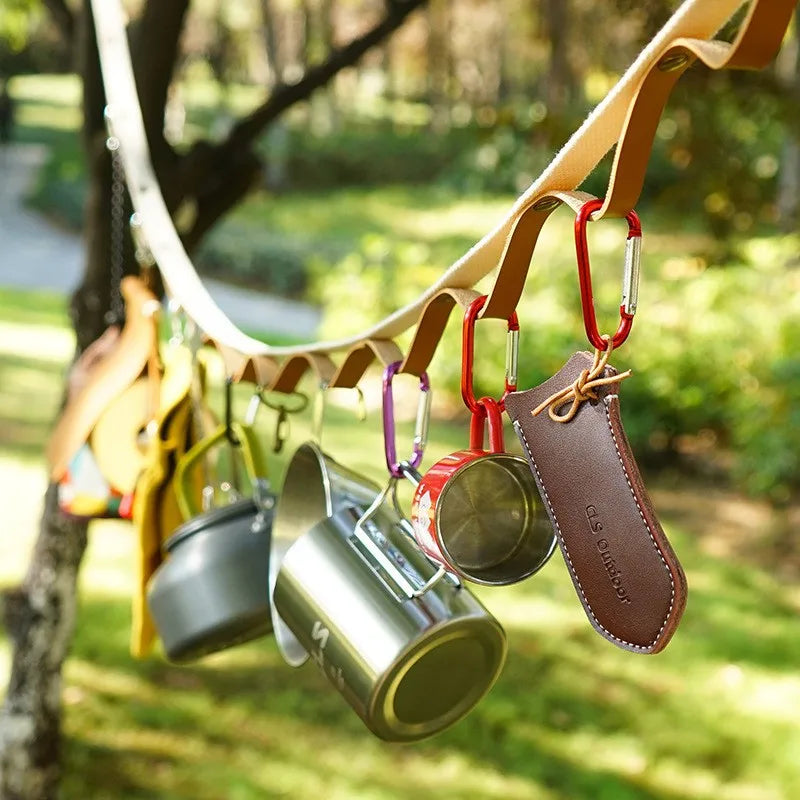 New 3m~ 5m Outdoor sensual PU lanyard camping tools sundries storage rope camping clothesline tent accessories binding chain