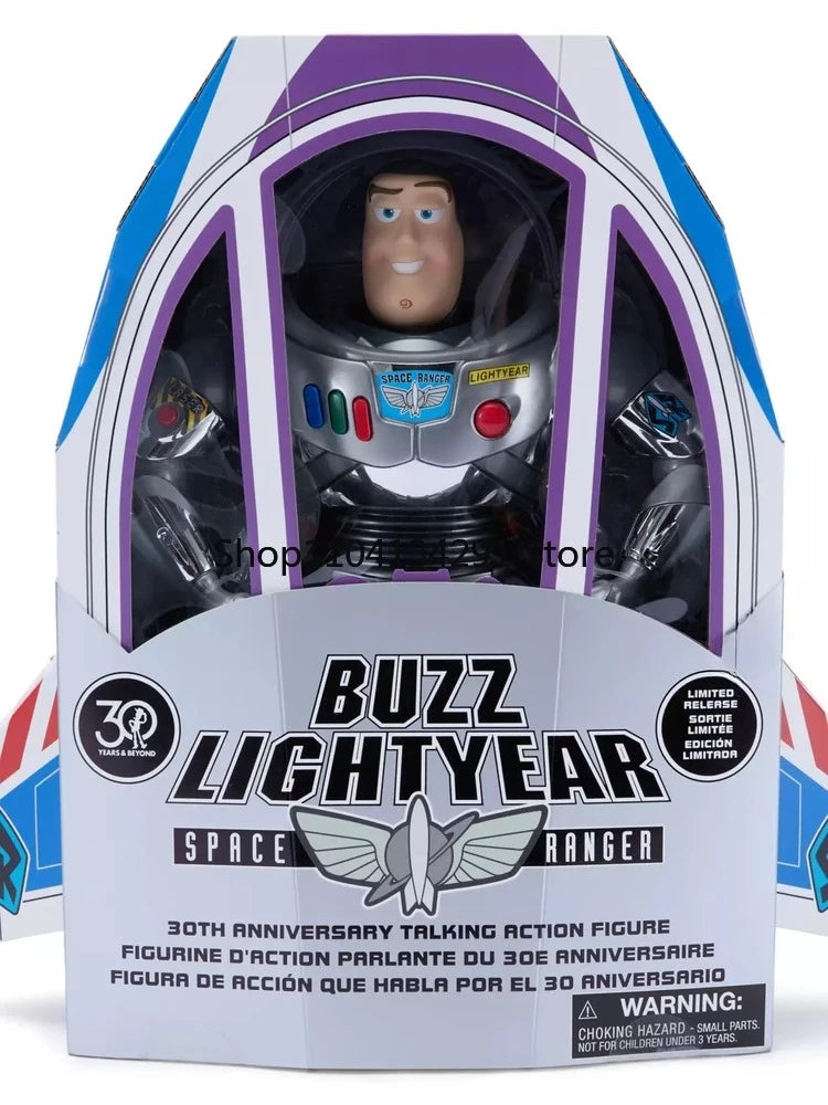 Original Disney "Toy Story" 30th Anniversary Limited Edition Talking Buzz Lightyear Action Figure Display Model Toy