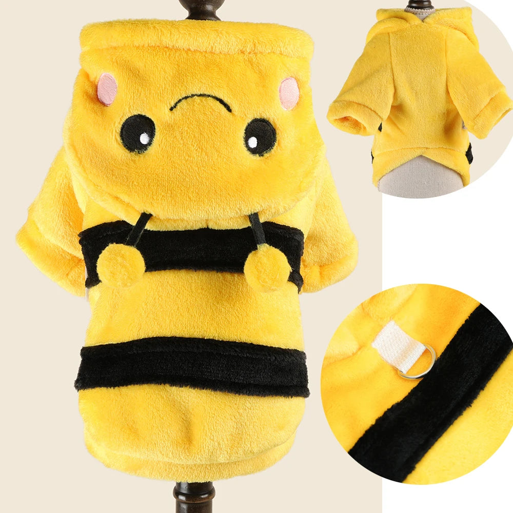 Funny Halloween Costume For Small Dog Fleece Warm Cosplay Pet Corgi French Bulldog  Puppy Medium Clothing Coat Jacket Accessory