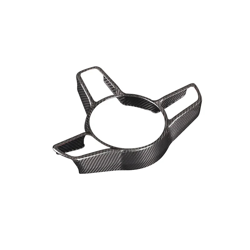 For Porsche Panamera Cayenne Macan 911 718 918 2014-2024 Real Carbon Fiber Car Steering Wheel Decorative Frame  Auto Accessories