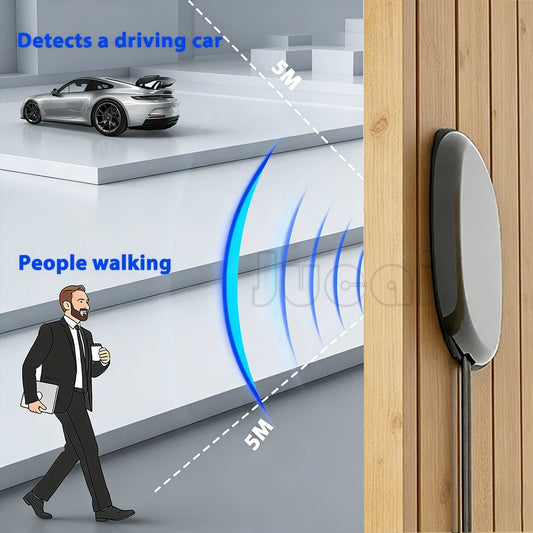 12VRadar Motion Sensor Switch Microwave Movement Detect,Through-Wood Hidden Installation for Garage/Parking Lot Home Automation