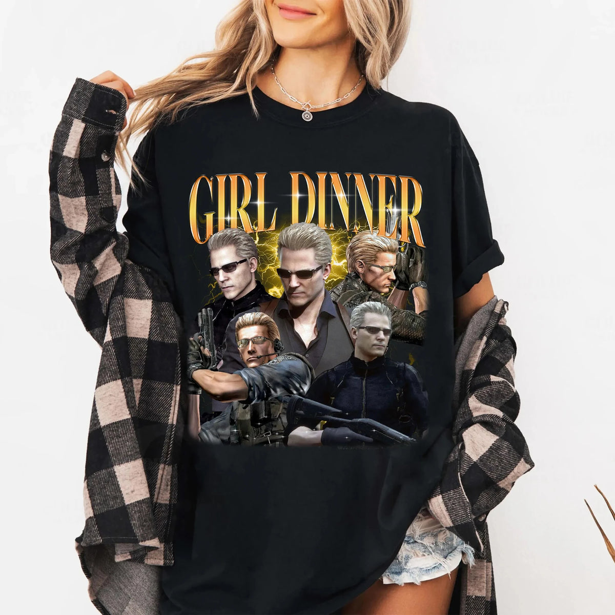 Resident Evil Albert Wesker Printed Women's T-shirt Fashion Trend Top Spring/Summer Pure Cotton Unisex Short Sleeve T-shirt