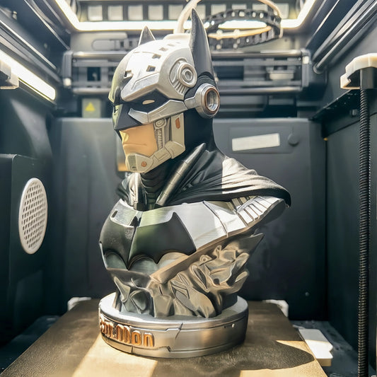 New Dc Justice League Batman Bust Statue Half-Cyborg Batman Figure Collectible Desktop Decoration Ornament Gift Fans Collection