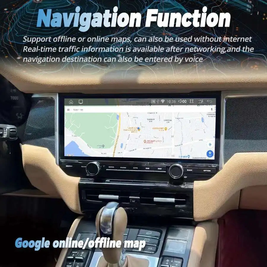 12.3 Inch Qled Screen For Porsche Macan 2011 2012-2018 Android 14 Car Stereo Radio Video Player GPS Navigation Carplay Head Unit
