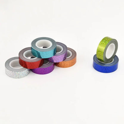 5M Laser Pattern Tape Blue Green Silver Creative Color Basic DIY Bookkeeping Decorative Material Stickers Handmade Tape