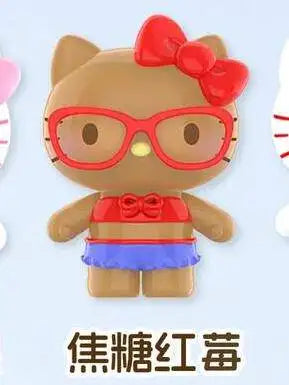 New Hello Kitty Swimsuit Party Series Blind Box Cute Mini Beans Doll Car Dashboard Figurine Ornament Surprise Box Birthday Gift