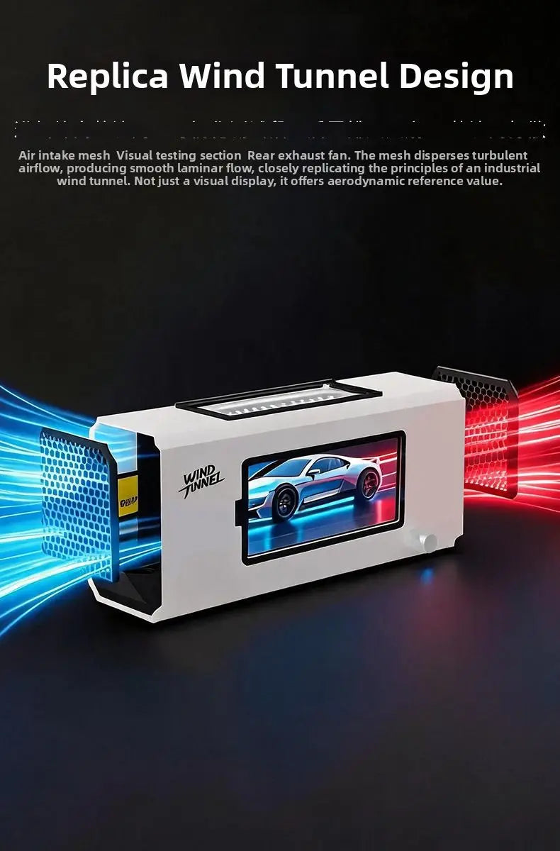 Desktop Wind Tunnel for Scientific Experimentation Compatible with Common Diecast Car Sizes Provides Clear Flow Path Observation
