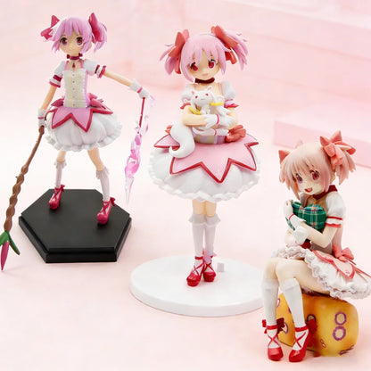 Puella Magi Madoka Magica Anime Figure Kaname Madoka Akemi Homura Momoe Nagisa Decoration Action Figurine Collecting Toys Gifts