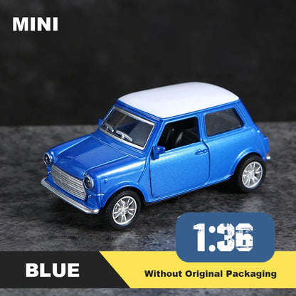 1:43 Alloy Vintage Diecast Car Model Classic Pull Back Car Model Miniature Vehicle Replica For Collection Gift For Kids Adults