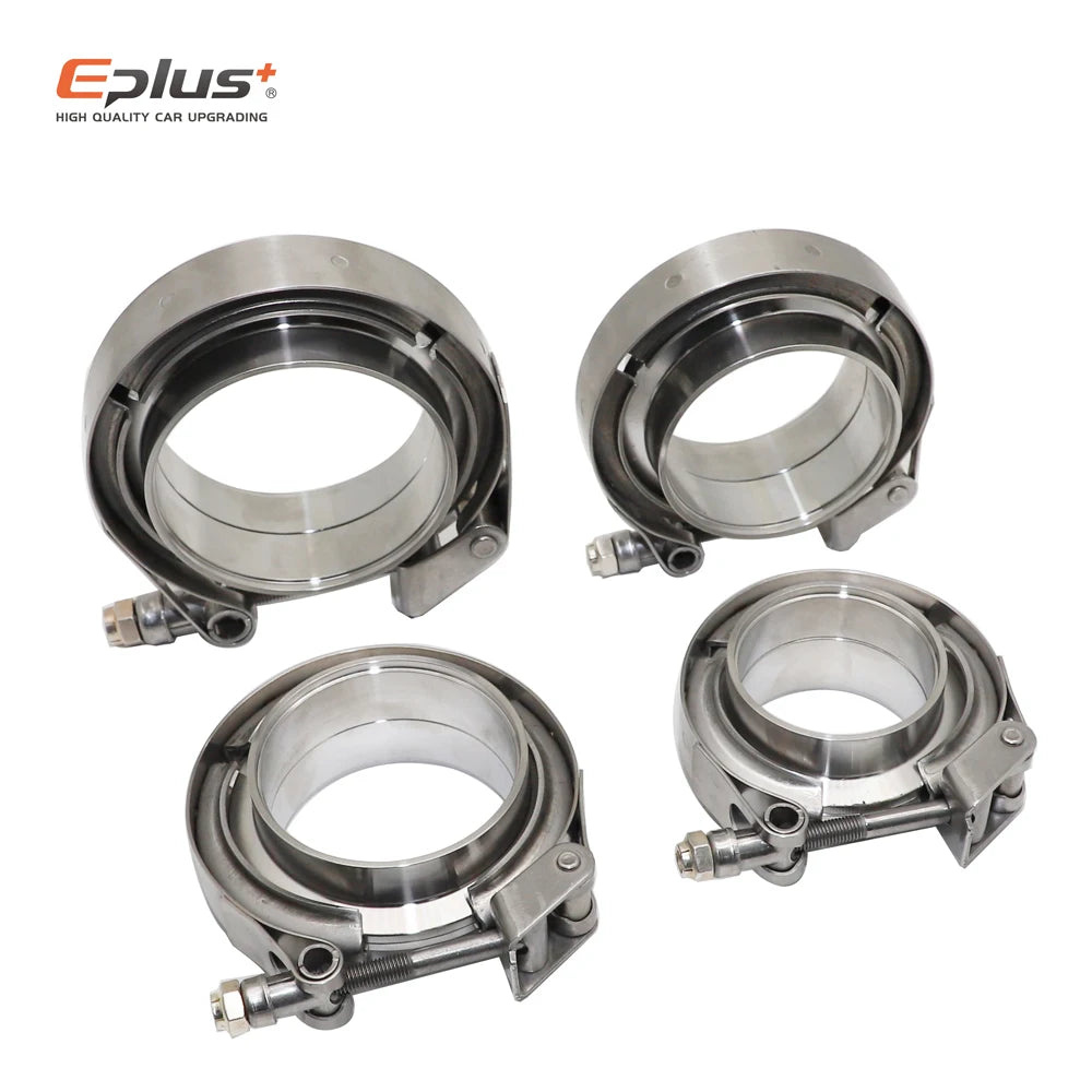 universal Car 304 Stainless Steel Quick Release V Band Clamp Turbo Exhaust Pipe Vband Clamp Male Female Flange V Clamp Kit