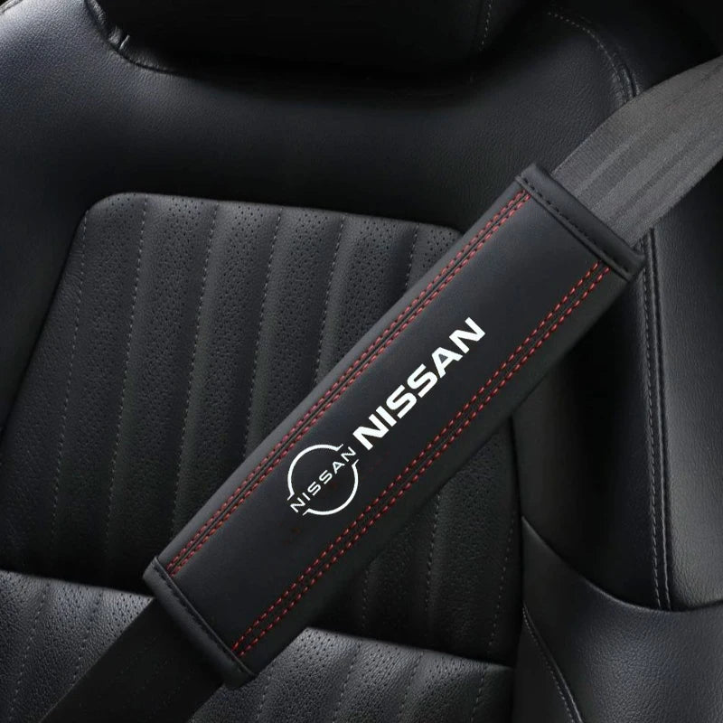 2PCS Car Safety Belt Protective Pads Shoulder Cover for Nissan Sylphy N7 Teana Qashqai Note J10 J11 Navara Juke GTR Tiida Patrol