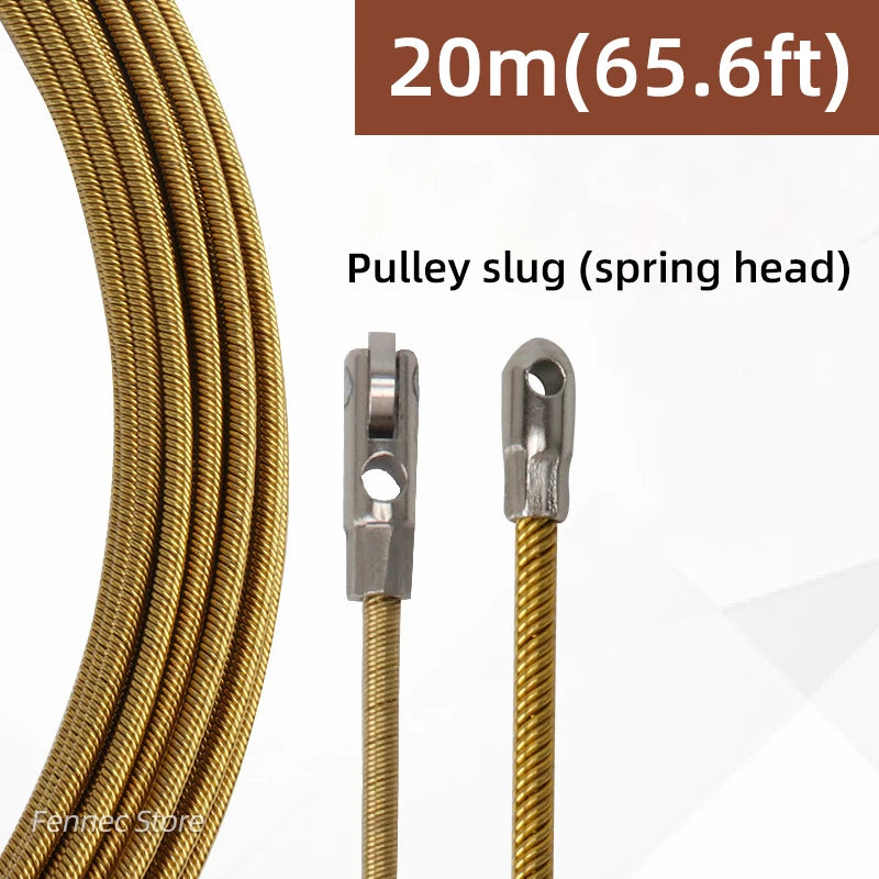 Universal Wire Lead Threading Device Tool 5/10/15/20m Rope Pulling Device for Electricians with Pulley Threading of Cable Wire