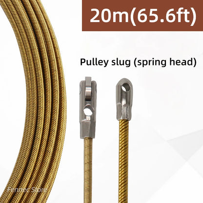 Universal Wire Lead Threading Device Tool 5/10/15/20m Rope Pulling Device for Electricians with Pulley Threading of Cable Wire