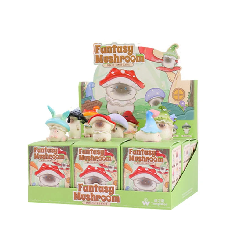 Cat Pai Fantasy Mushroom Series Blind Box Fun In-Vehicle Decoration Resin Toy Home Cute Ornament Mystery Box Surprise Fun Gifts