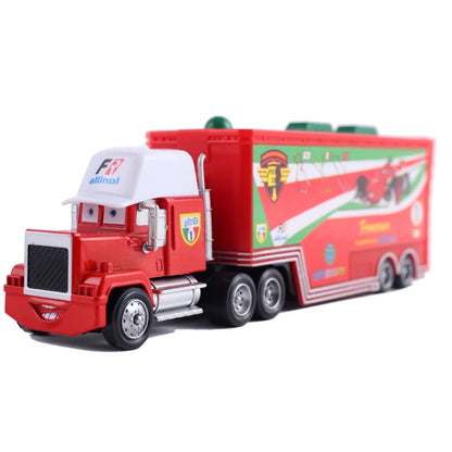 Pixar Car 2 Car 3 Storm Jackson Truck Lightning McQueen No：4 28 33 63 Container Truck Die Casting Mack Model Child Birthday Gift