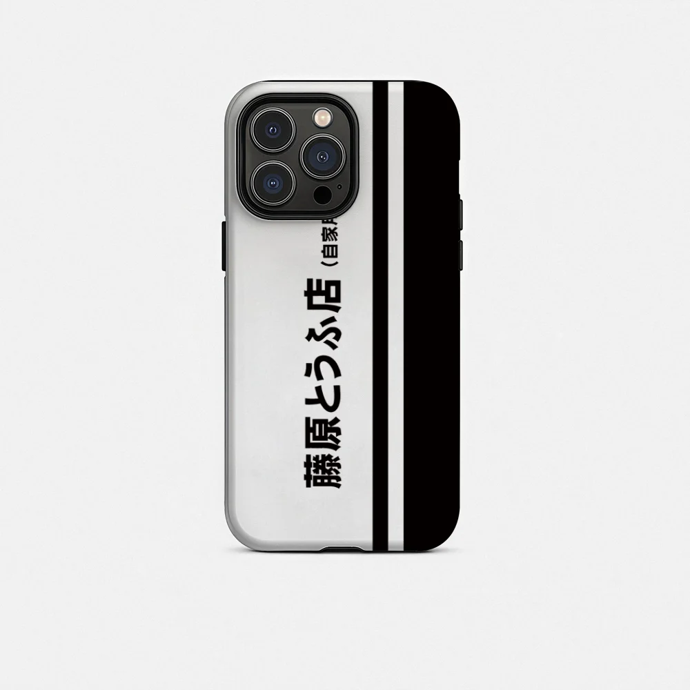 Initial D AE86 Phone Case For iPhone 17 16 15 14 13 12 Pro Max Plus Glossy HD Double-Layer Liquid Hard Shell