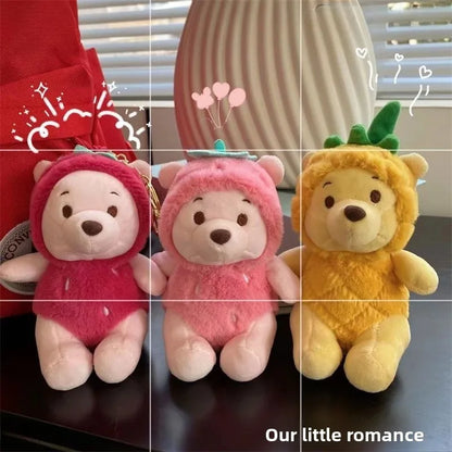 This Year's New Doll Pineapple Bear Doll Plush Toy Birthday Gift Winnie The Pooh Cute Doll Sitting Pendant Keychain