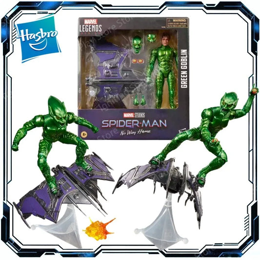 Hasbro Marvel Legends Series Green Goblin Spider‑Man No Way Home 6 Inch Scale Articulated Collectible Action Figure with Glider
