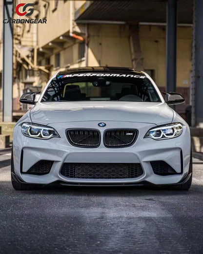 Front Bumper Lip Real Carbon Fiber Spoiler Splitters for BMW F87 M2 Competition M2C 2016-2020 Front Bumper Spoiler FRP M2 F87