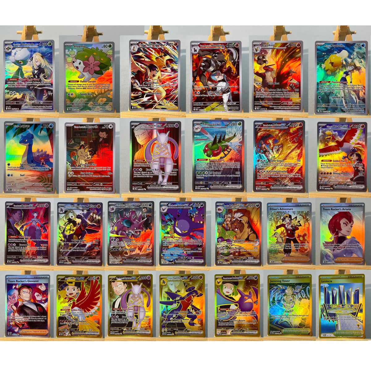 DRI PTCG4-001 Tcg proxy PKM Cards Misty's Psyduck Cynthia's Garchomp Rare Collection Battle Toys Gifts for Hobbies home play