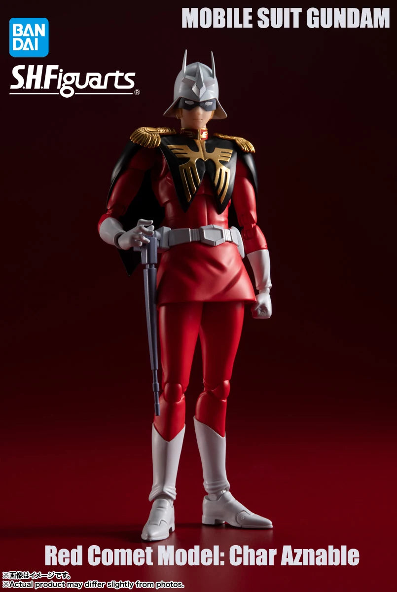 Bandai S.H.Figuarts MOBILE SUIT GUNDAM Red Comet Char Aznable Premium Collectible Model Gift