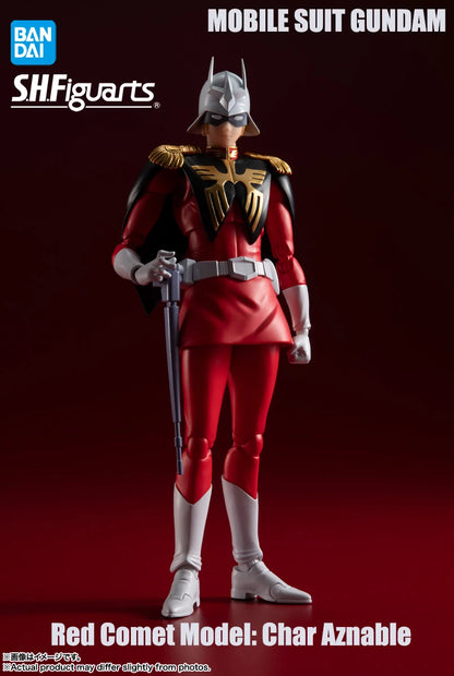 Bandai S.H.Figuarts MOBILE SUIT GUNDAM Red Comet Char Aznable Premium Collectible Model Gift