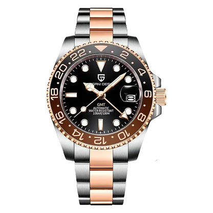 PAGANI DESIGN New GMT Men Watch Top Brand 40mm Mechanical Watch Sapphire Glass 100M Waterproof Automatic Wristwatch Reloj Hombre