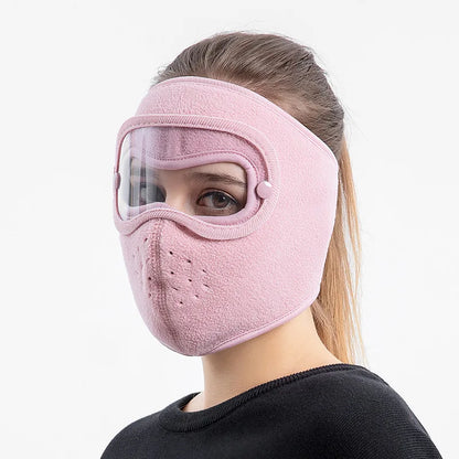 Winter Windproof Anti -dust Full Face Mask Cycling Ski Breathable Masks Eye Shield High Definition Anti Fog Goggles Hood Cover