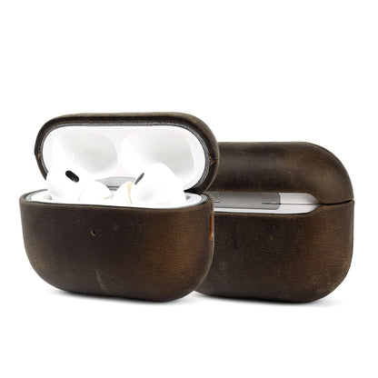 Vintage Crazy Horse Leather Case For Airpods Pro 2 Cases Airpods5 4 3 Wireless Bluetooth Headphone Earphone Box Protective Cover
