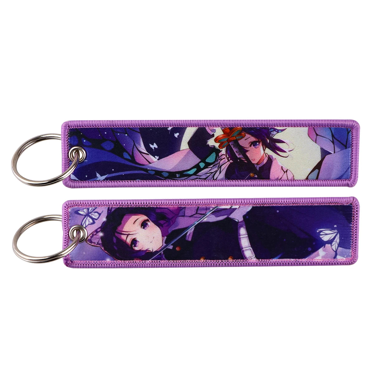 Cool Man Embroidery Key Fobs Keychains for Women Anime Key Tags Keyring Accessories Toys Gift